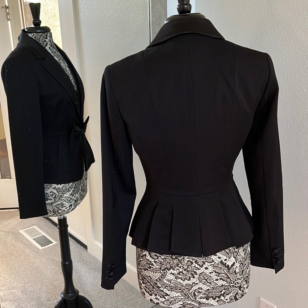 White House Black Market Black Jacket Size 4 - Picture 6 of 14